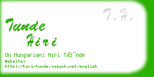 tunde hiri business card